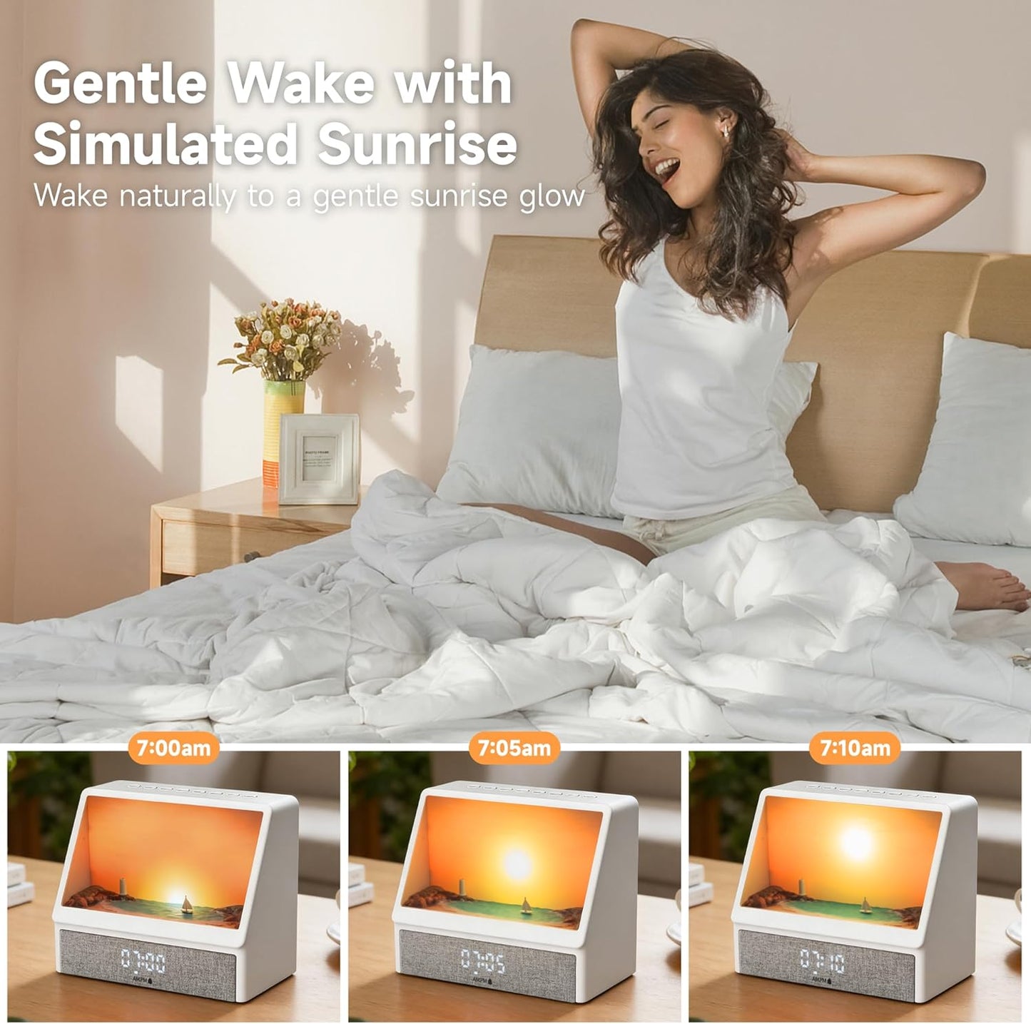 The Rise Beam 🌇  - Golden Dawn Glow Alarm Clock