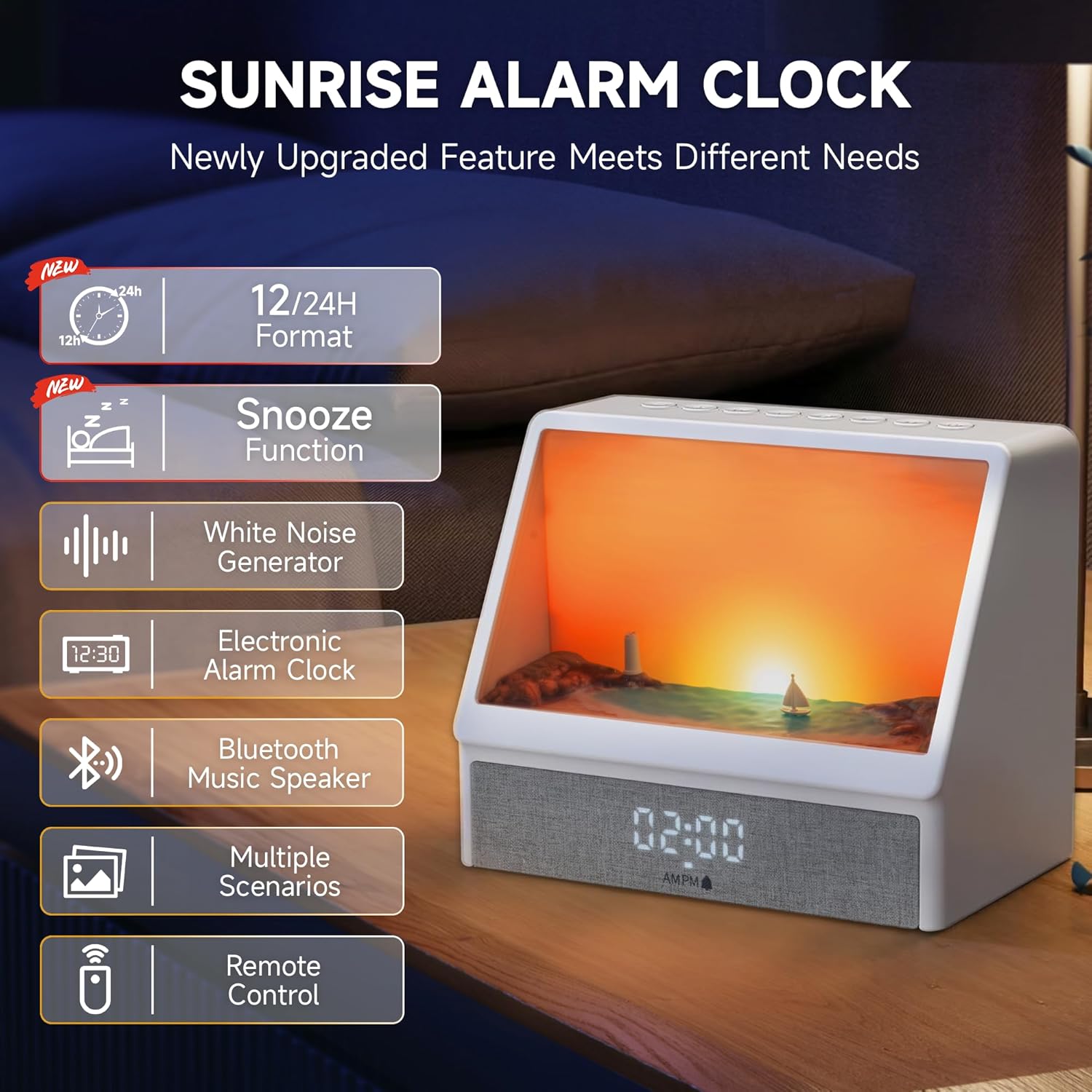 The Rise Beam 🌇  - Golden Dawn Glow Alarm Clock