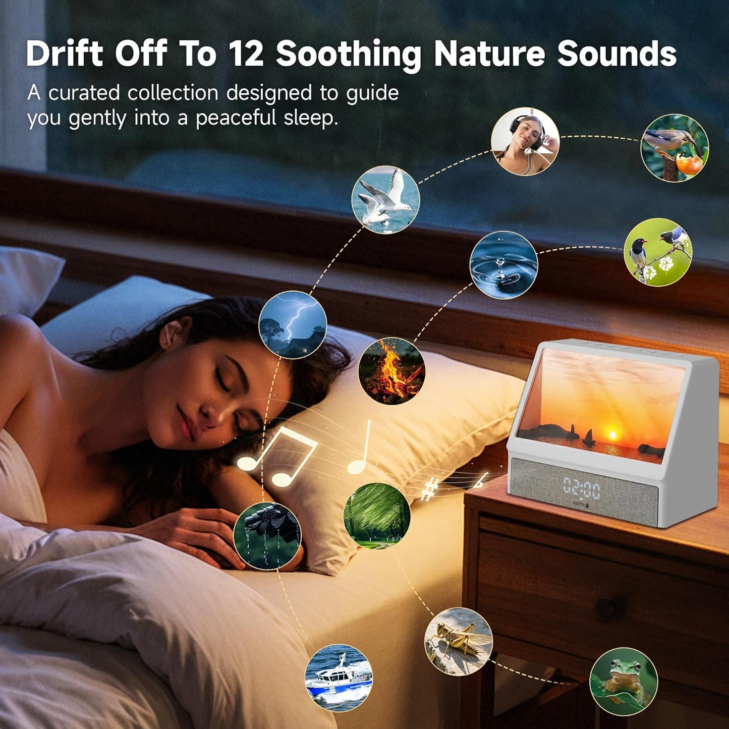 The Rise Beam 🌇  - Golden Dawn Glow Alarm Clock